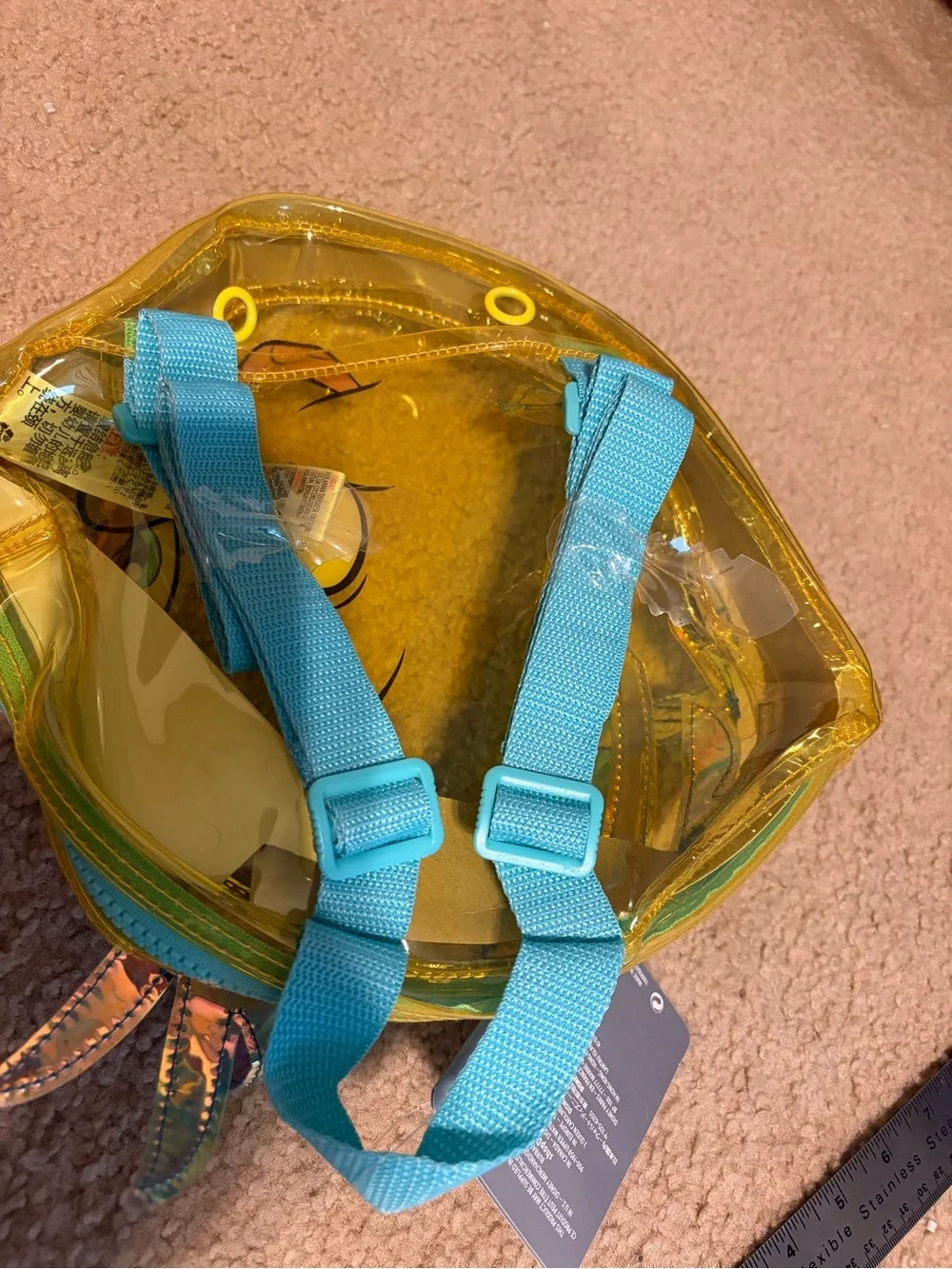 Yellow Flounder little mermaid Clear Backpack - nwt